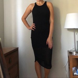Black racer back midi dress - NWOT.